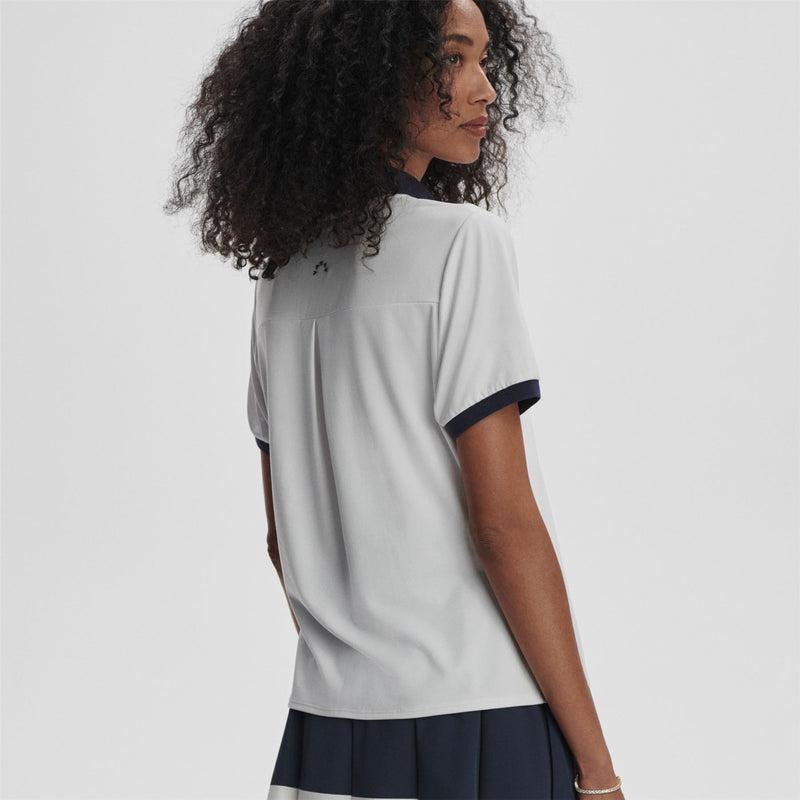 Womens Wisley Performance Polo White/Blue Nights