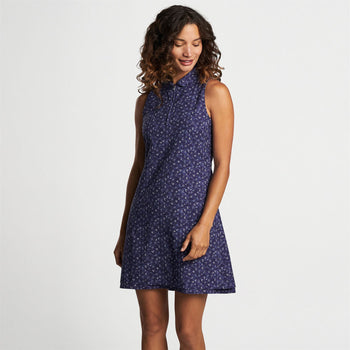 ワンピース Cotton Sleeveless Dress - Navy 8seconds Cotton Nylon Sleeveless Dress Navy | Basic Dresses