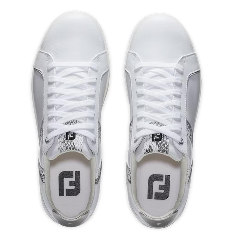Womens Links Golf Shoe White/Snake Print