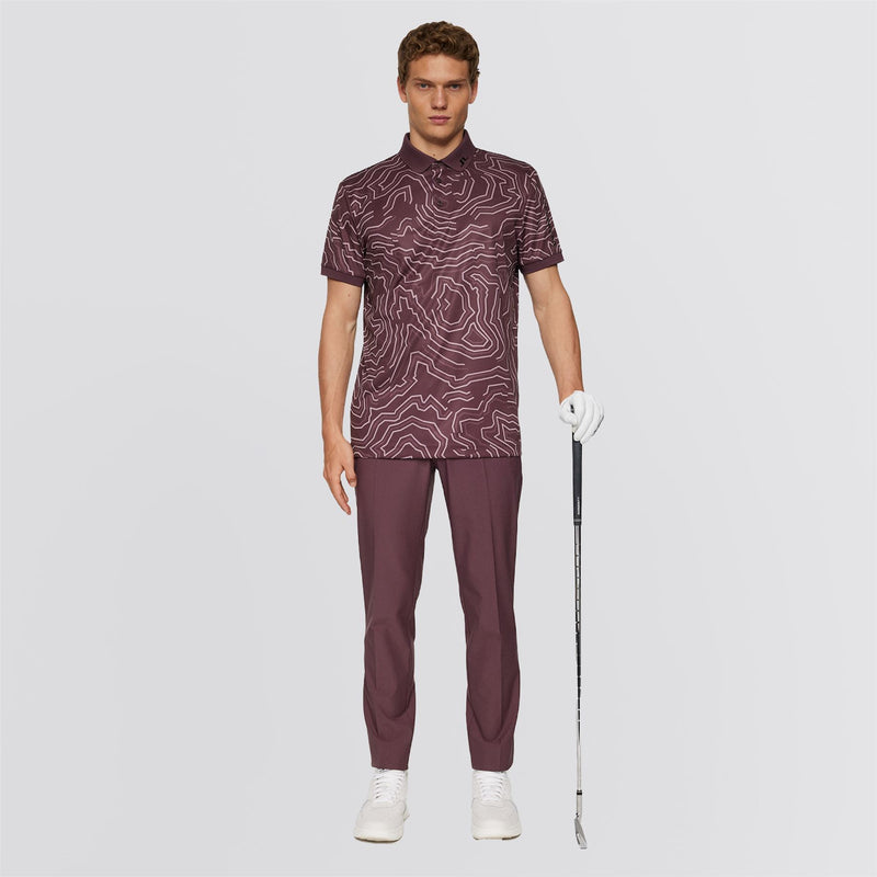 Tour Tech Print Polo Topo Huckleberry