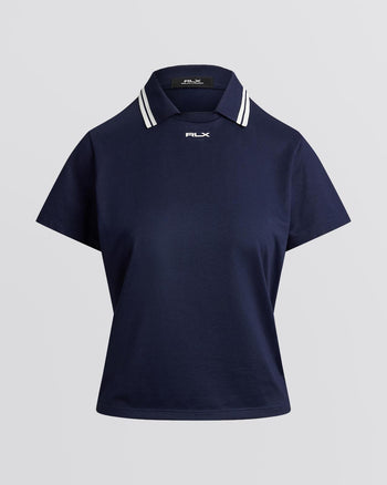 Ralph Lauren RLX Jersey Layered Collar Polo Refined Navy/Ceramic