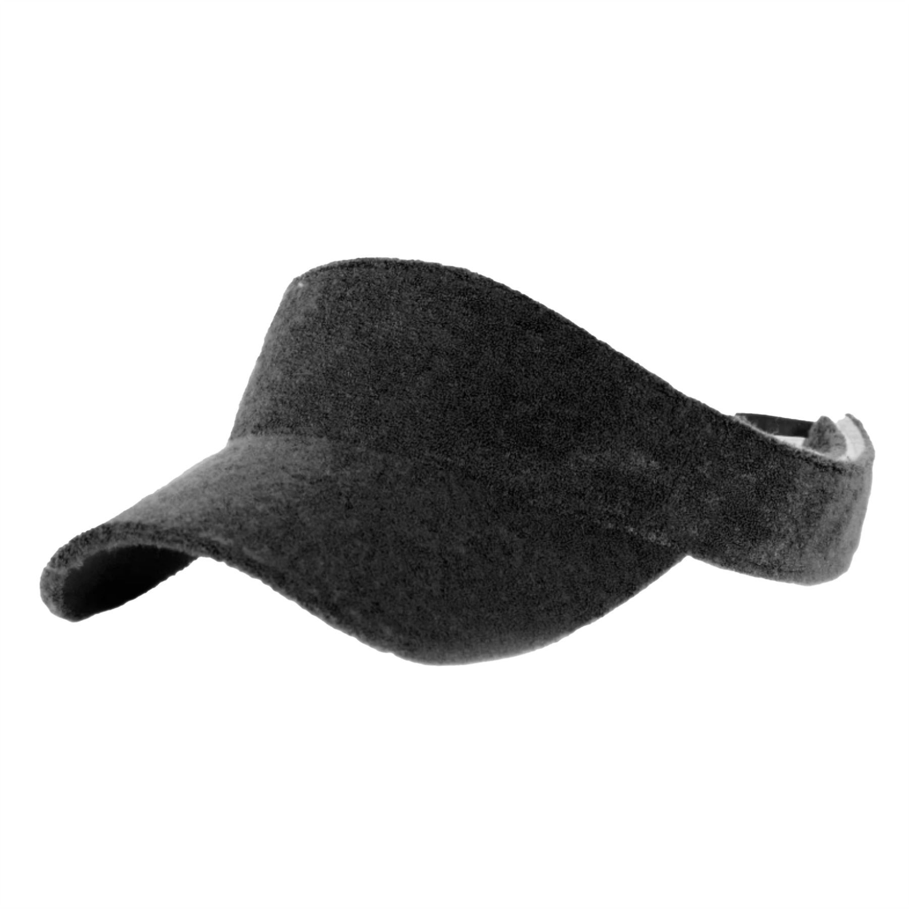 Womens Terry Towel Sport Visor Black