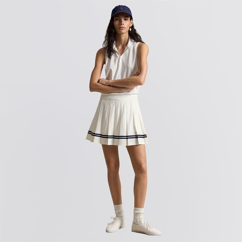 RLX Womens Four-Way Stretch Poly Skort Ceramic White/Refined Navy