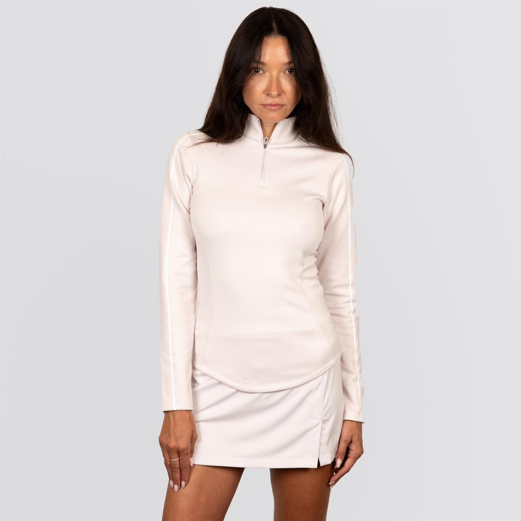 Womens Nefe Quarter Zip Mid Layer Gray Lilac