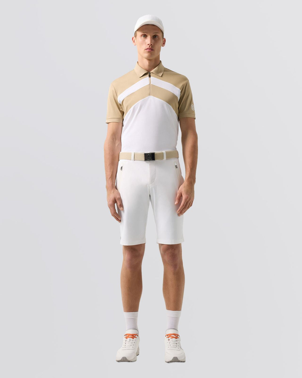 Cuno Zip Polo Shirt Light Almond