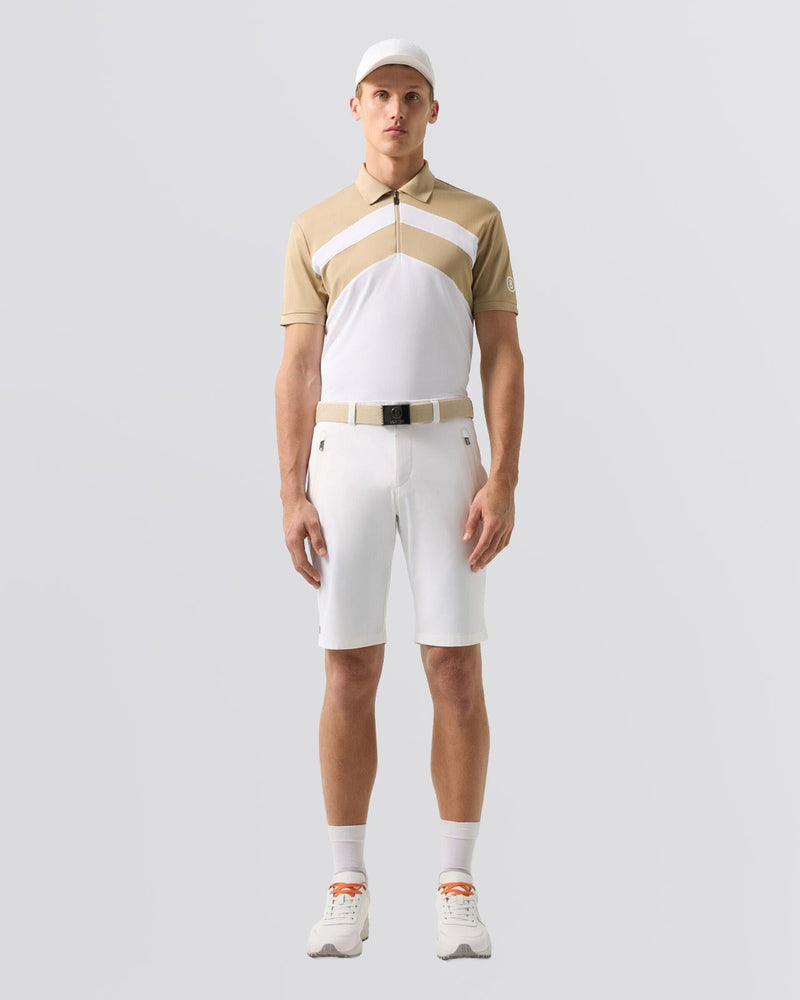 Cuno Zip Polo Shirt Light Almond