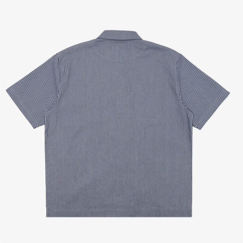 Reymon Stripe Oxford Button Up Shirt Navy
