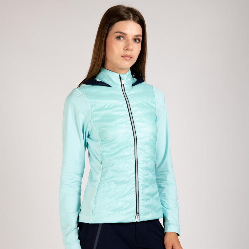 Womens Retention Hooded Hybrid Jacket Capri/Atlanta Blue