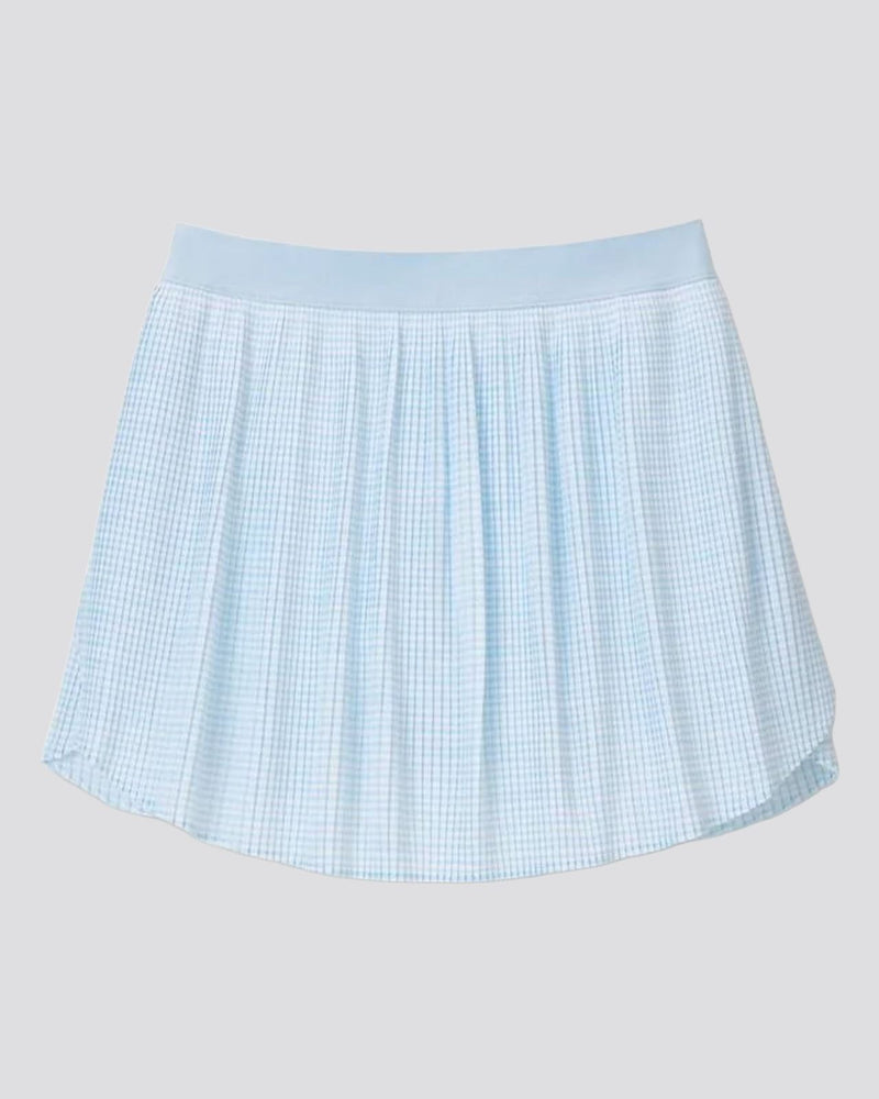 Womens Mickey Bunker Stripes Micro Pleat Skort Blue Brisk