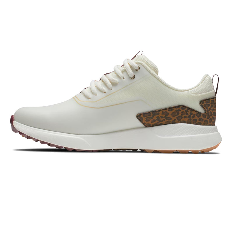 Womens Performa Spikeless Golf Shoes Cream/Leopard