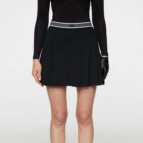 Womens Harlow Light Pique Skirt Black