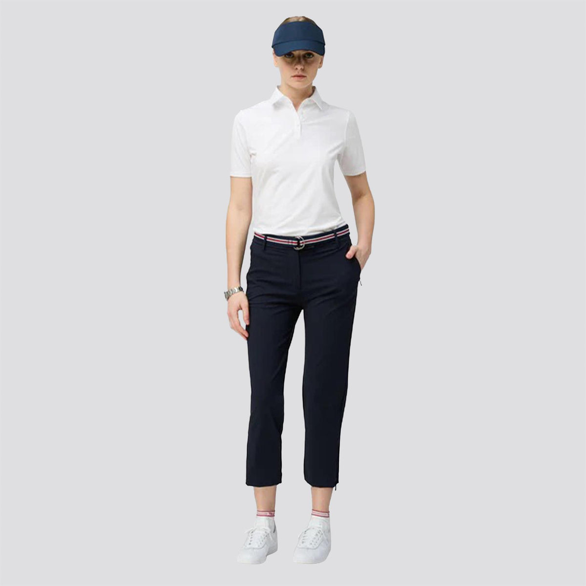 Womens Tech Stretch Cropped Pants Navy