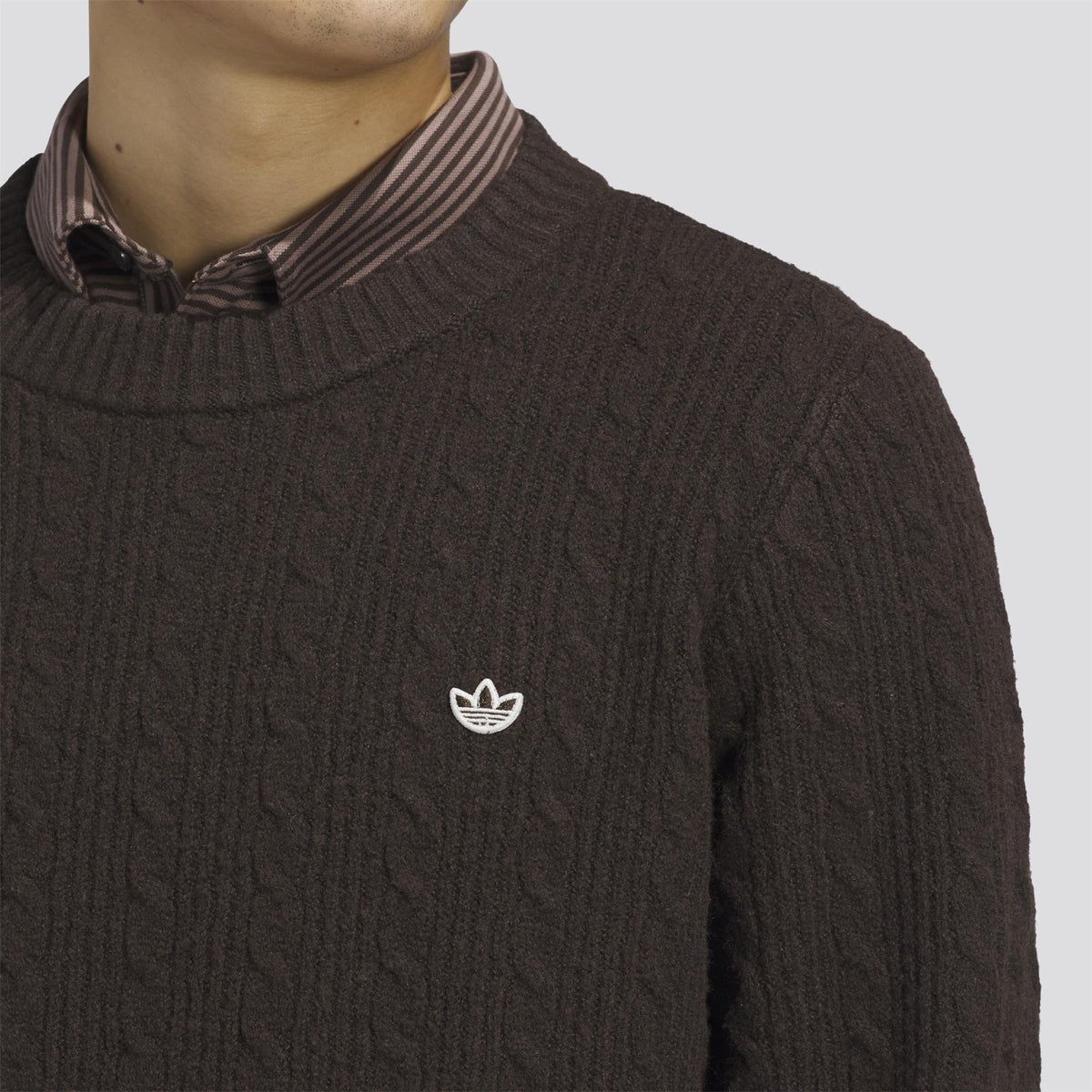 Originals Novelty Cableknit Sweater Dark Brown