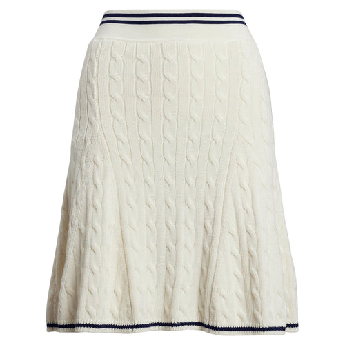 Womens RLX A-Line Cotton Blend Skirt White Splash/Refined Navy - SS25