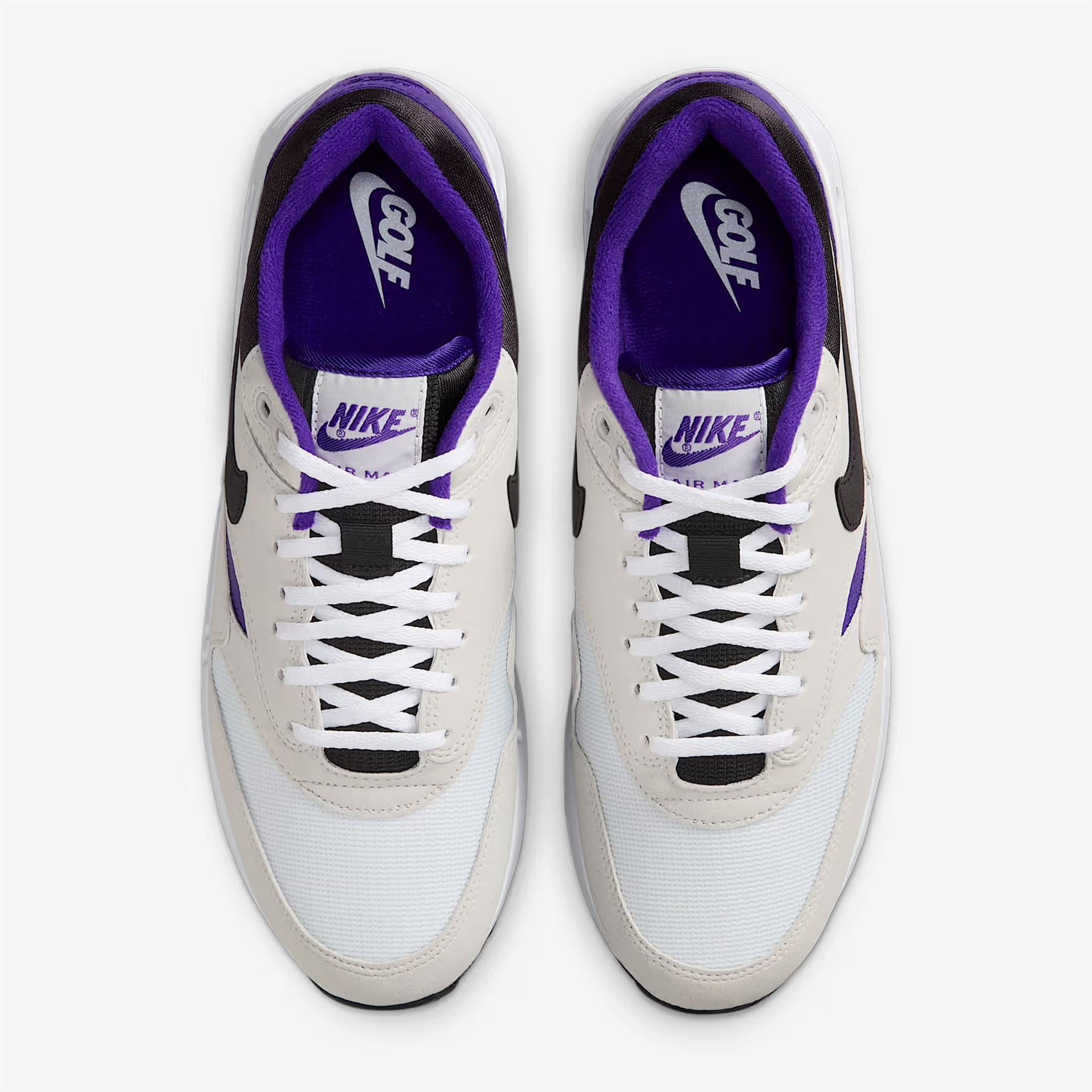 Nike ゴルフシューズ ホワイト/パープル Nike Air Max 1 '86 OG Golf Shoes Neutral Gray/Black/White/Purple