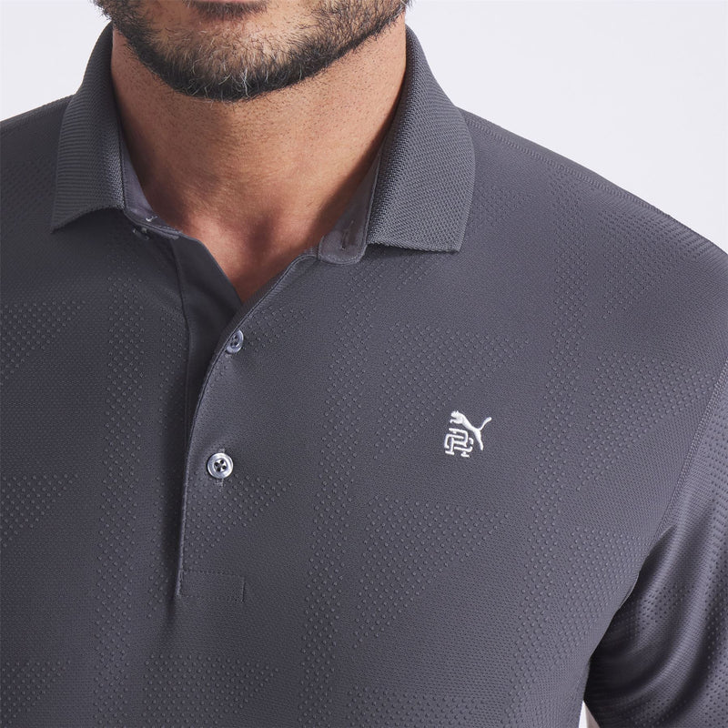 x RC MATTR Jacquard Polo Dusky Gray
