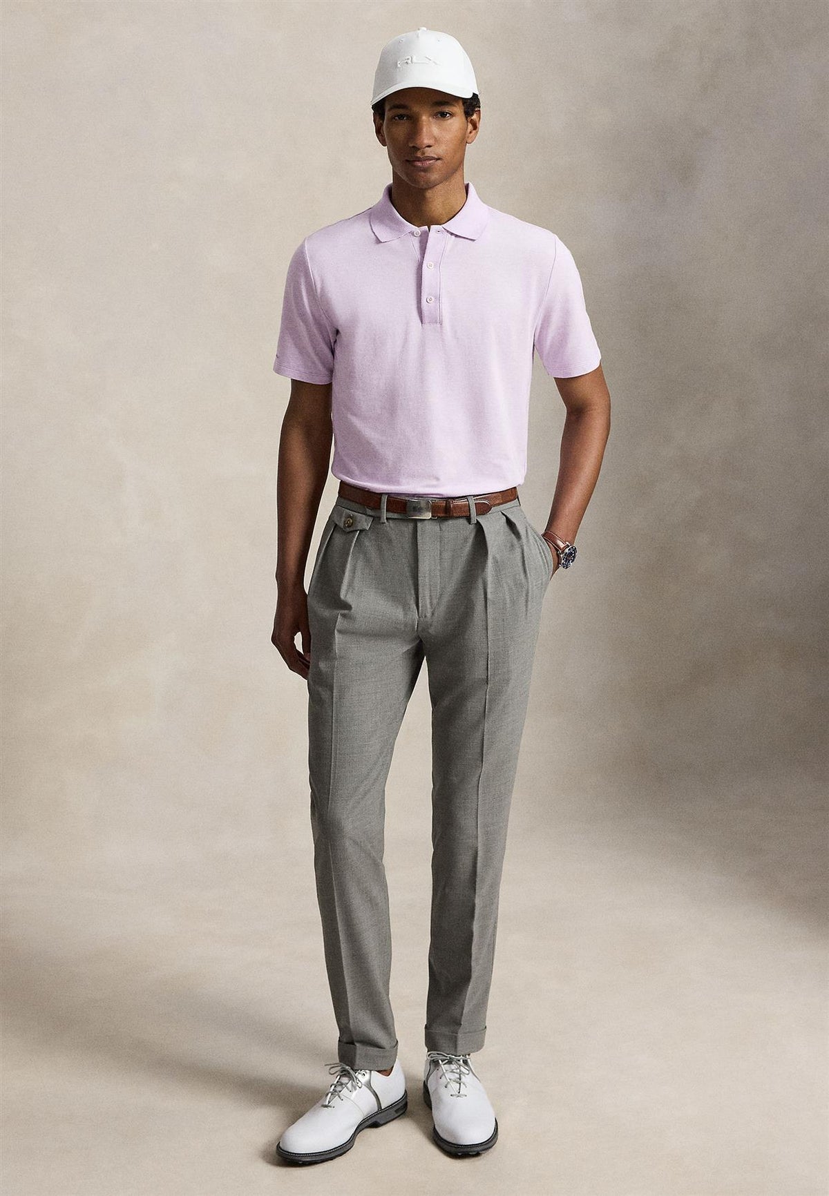 RLX Twill Jacquard Polo Lovely Lilac Multi