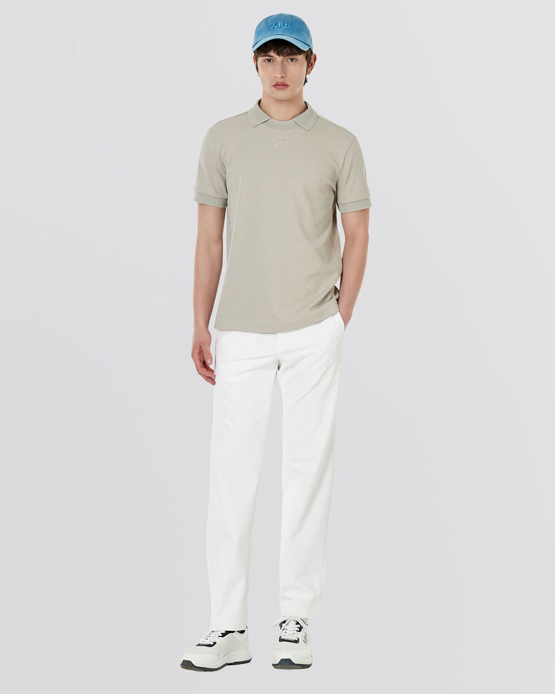 Nael Knit Polo Shirt Beige
