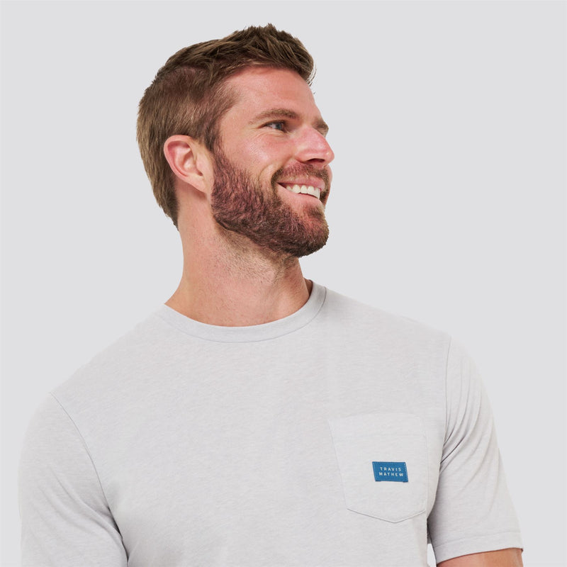 Travel Diary Tee Heather Light Grey
