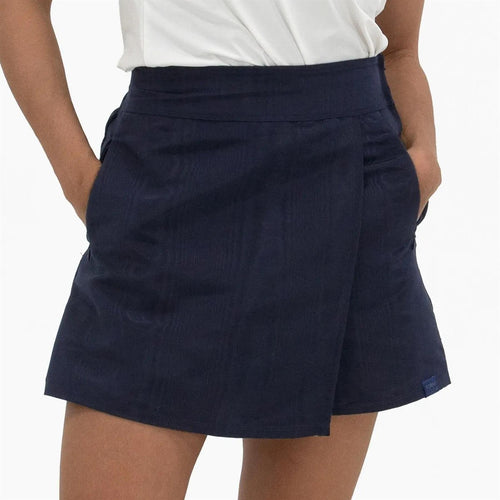 Womens Moire Skirt Navy