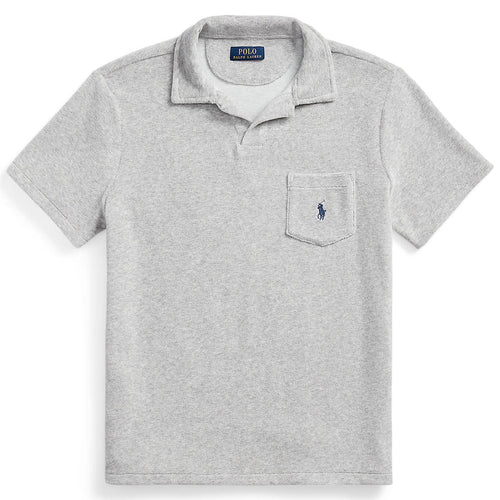 Custom Slim Fit Terry Polo Shirt Andover Heather - SS23