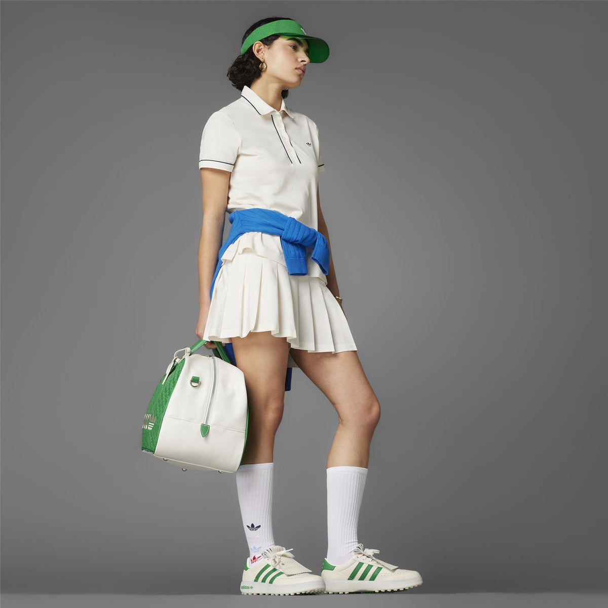 Womens Twistknit Trefoil Polo Chalk White
