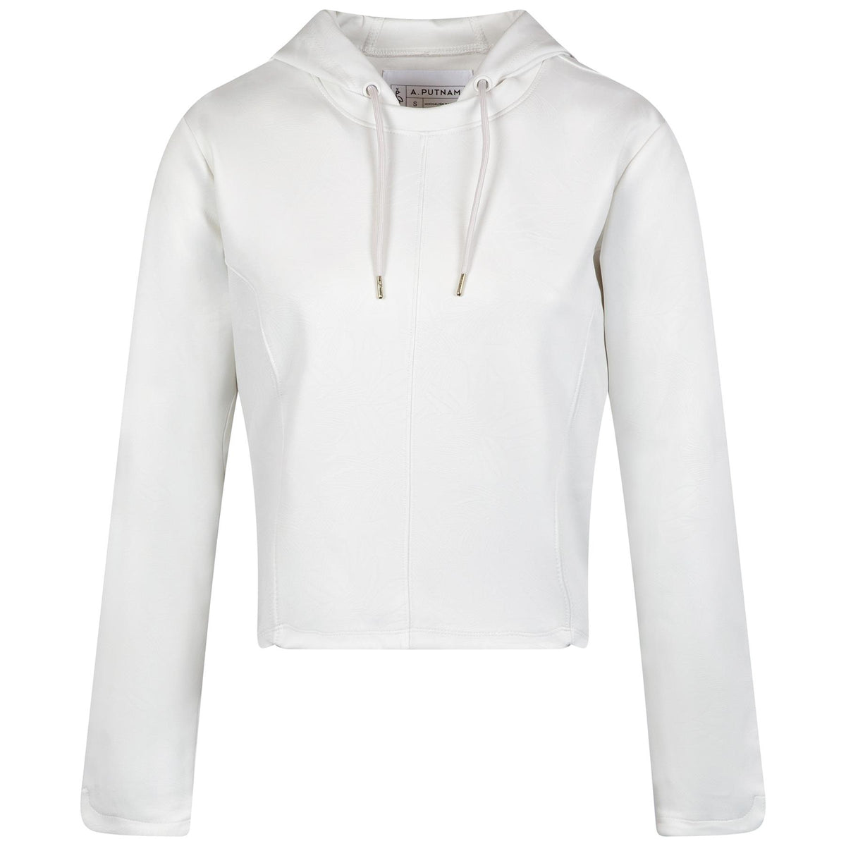Womens Tulip Hoodie Cream Debossed Crane