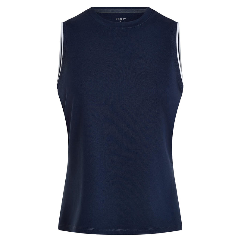 Womens Arton Performance Tank Polo Blue Nights/White