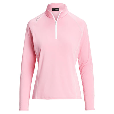 Womens Stretch Jersey Quarter Zip Pullover Course Pink/Ceramic White - SS24
