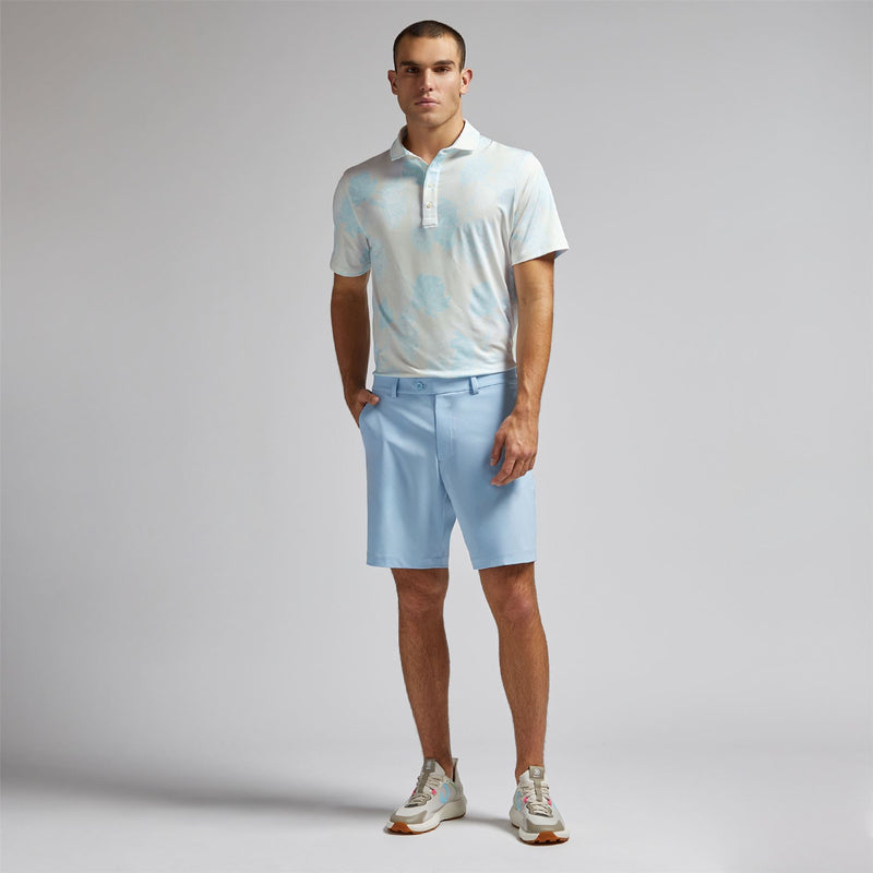 Stamped Floral Tech Jersey Polo Stone