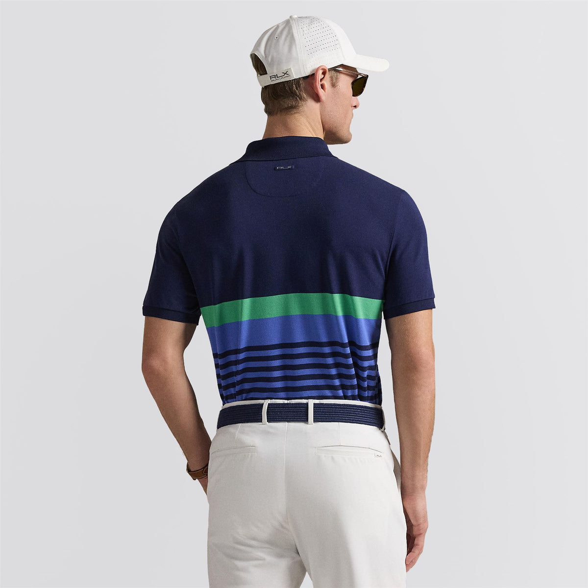 RLX Tailored Fit Performance Pique Refined Navy Multi