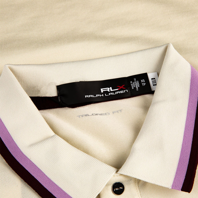 Womens Tour Pique Val Polo Chic Cream/Harvard Wine/Light Mauve