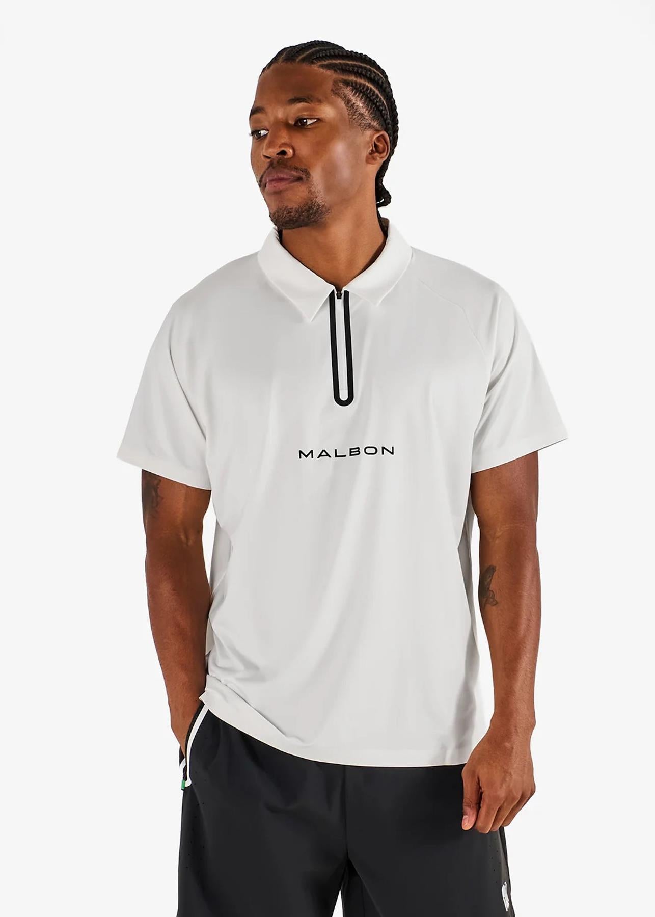 Performance Zip Raglan Polo White