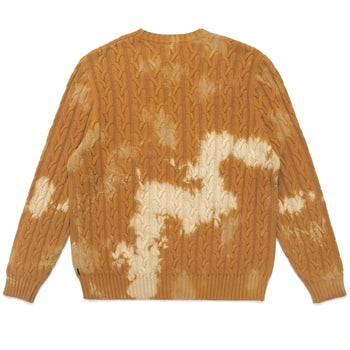 Malbon Golf Shibori Cableknit Sweater Saffron | TRENDYGOLFUSA.COM