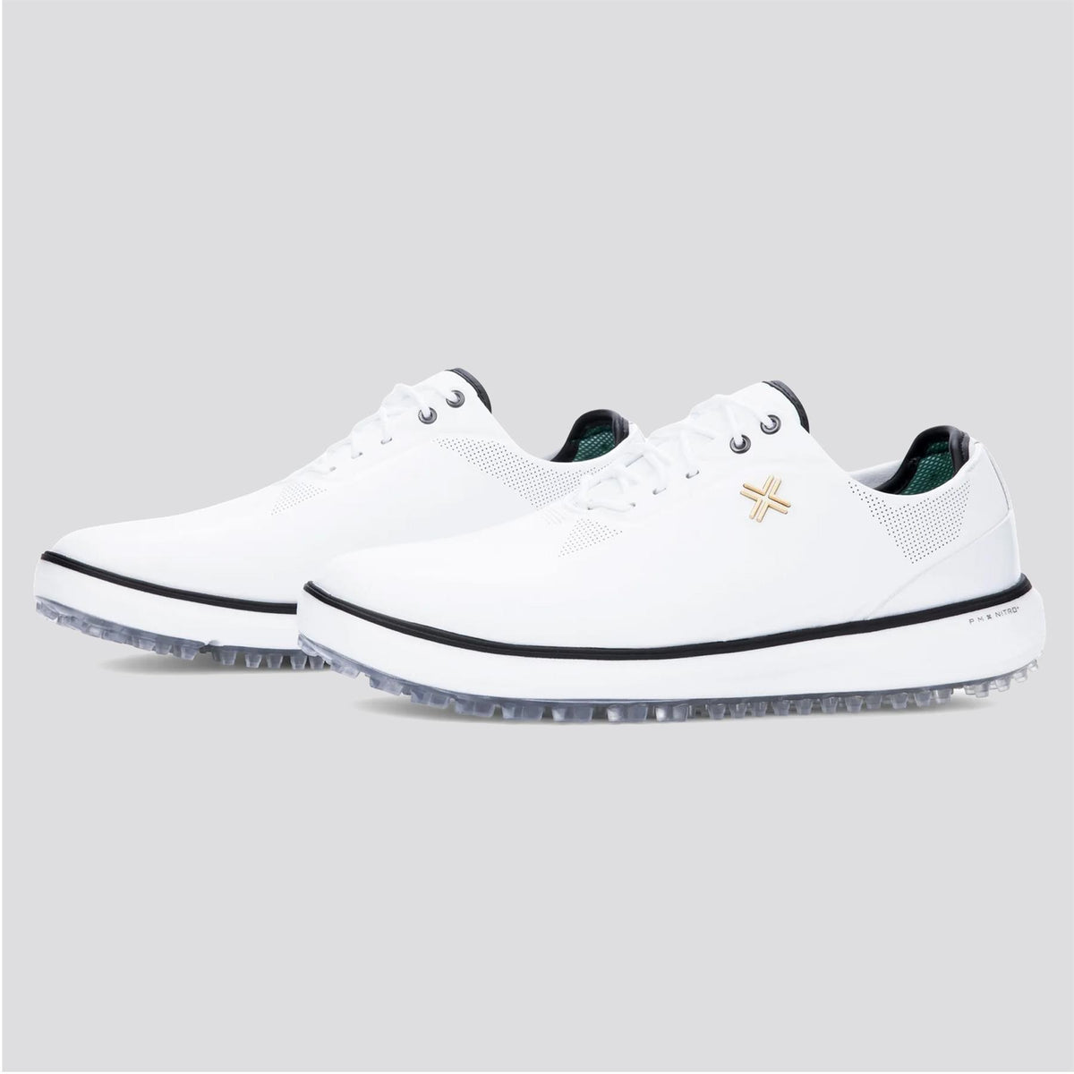 Match Day SC Spikeless Golf Shoes White/Black/Gold
