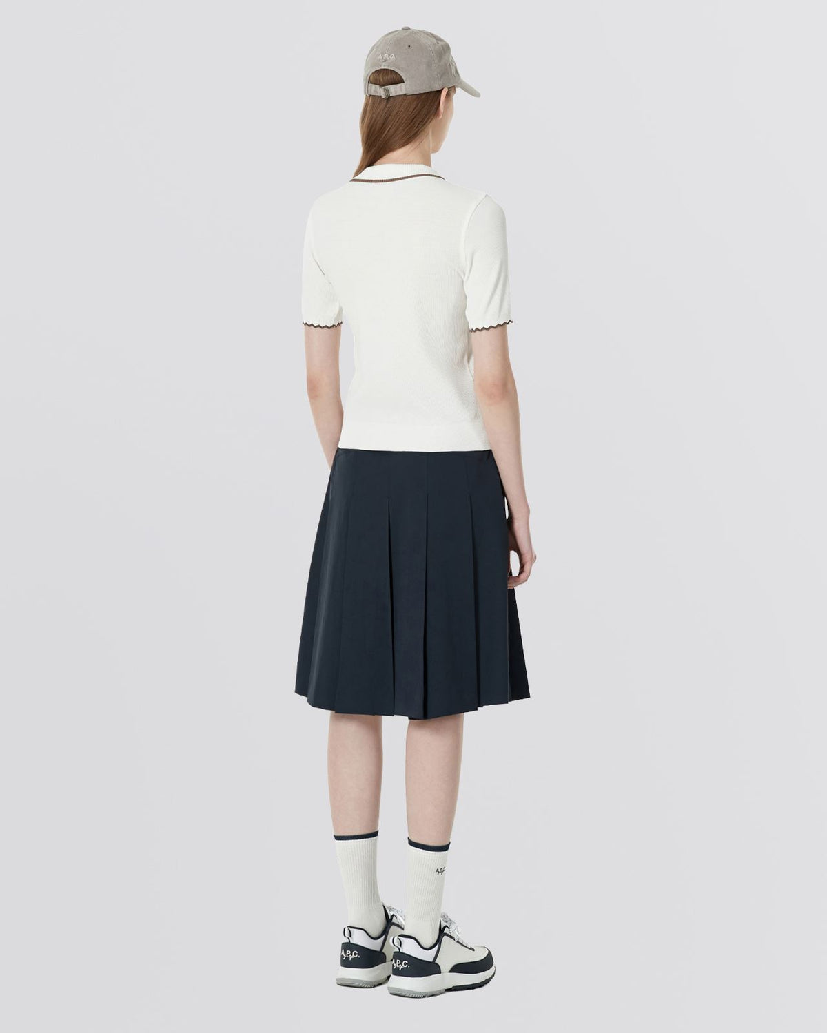 Leana Midi Pleated Skirt Marine