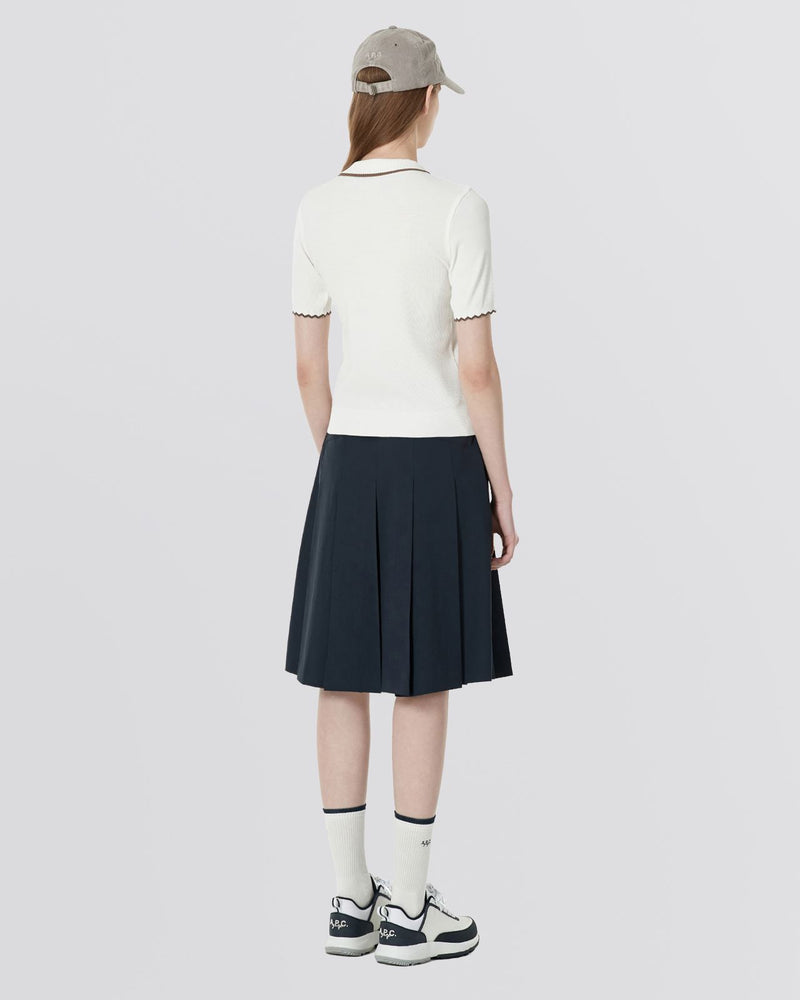 Leana Midi Pleated Skirt Marine