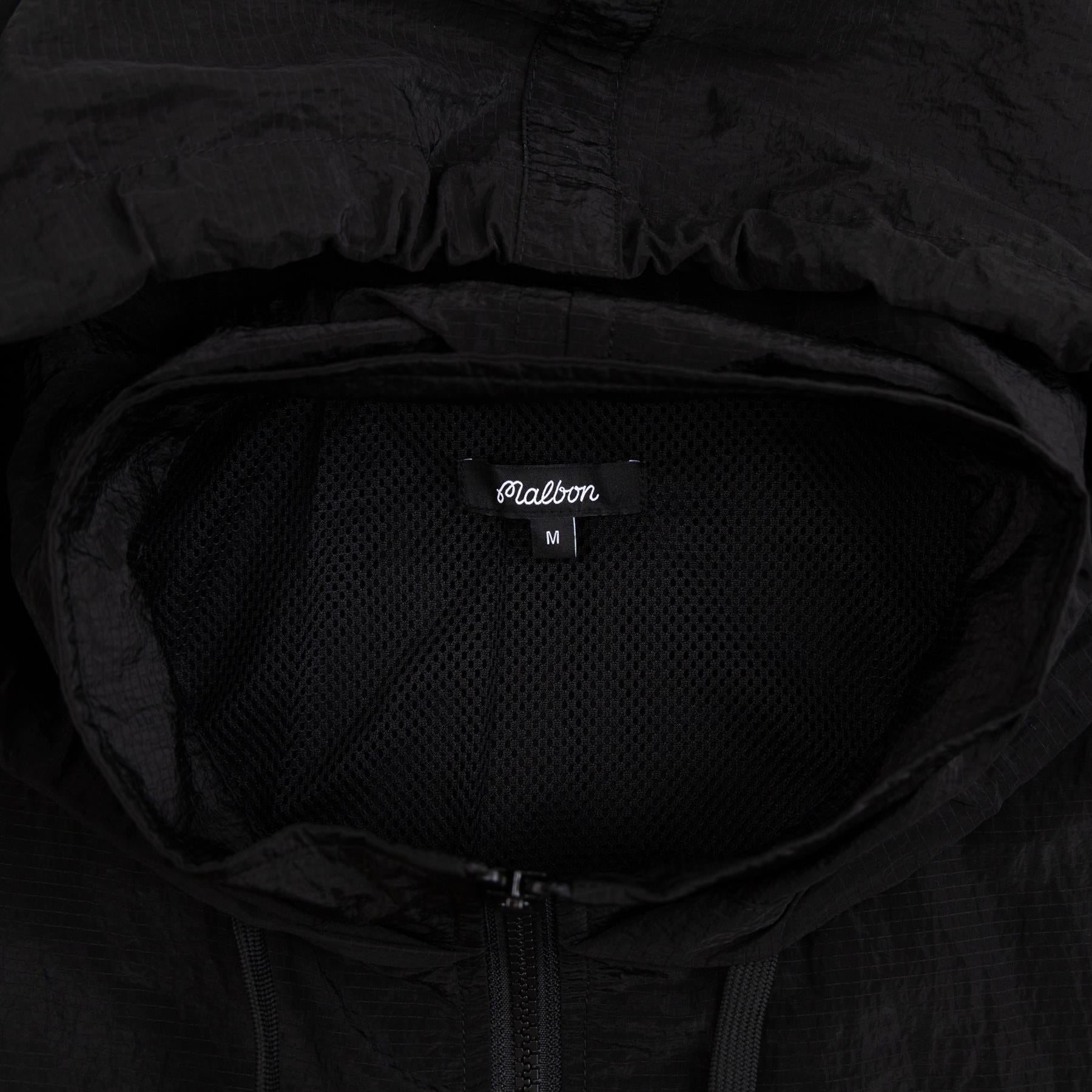 Malbon Golf Micro Ripstop Covertible Shell Jacket Onyx