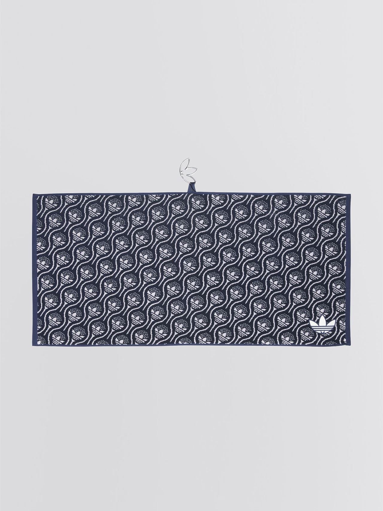 Originals All Over Trefoil Towel Night Indigo