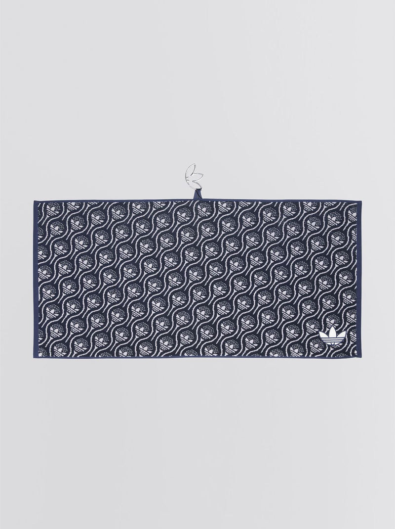 Originals All Over Trefoil Towel Night Indigo