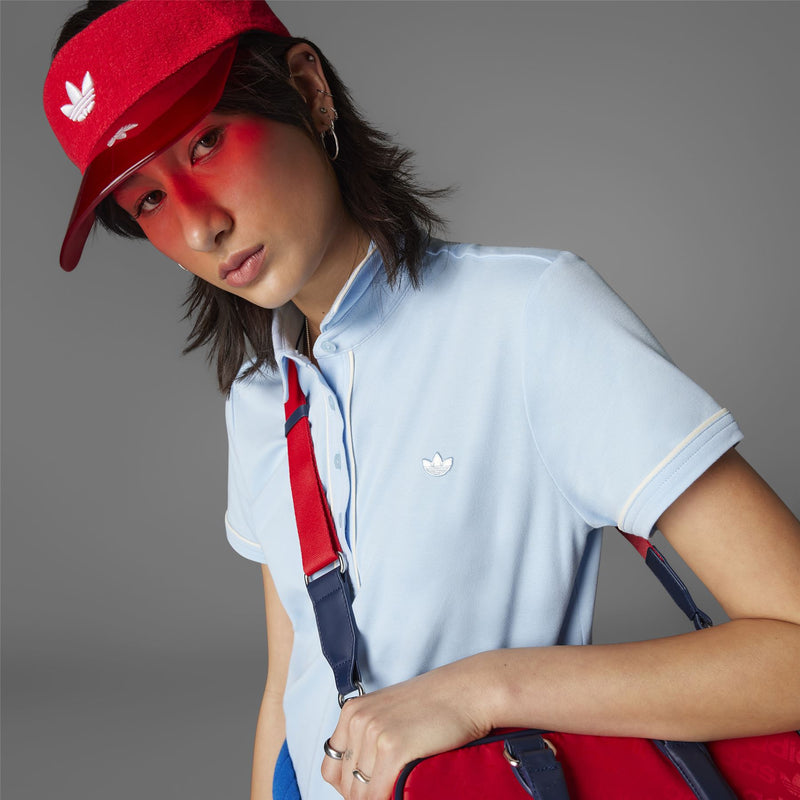 Womens Twistknit Trefoil Polo Clear Sky