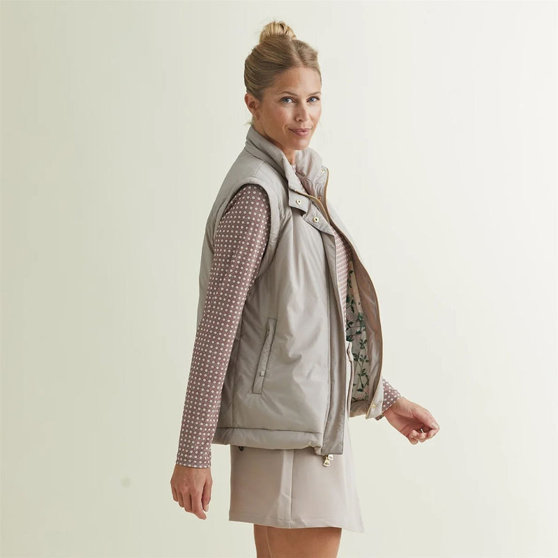 Womens Fait Tout Hooded Jacket Vest Cobblestone
