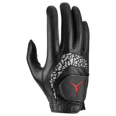 Jordan Tour Golf Glove Right Black/Medium Grey/Black/Fire Red - SS24