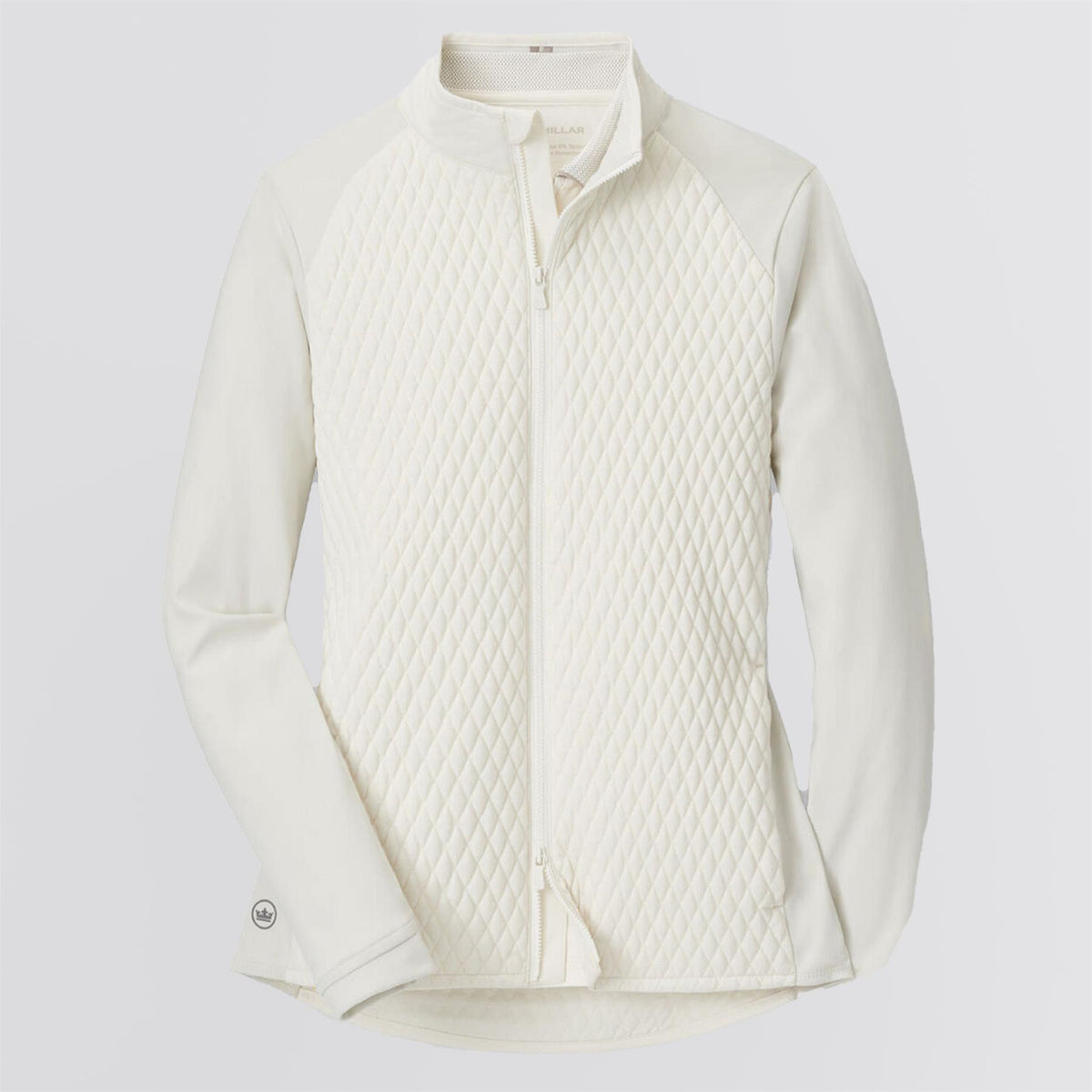 Womens Merge Mini Diamond Quilt Hybrid Jacket Ivory