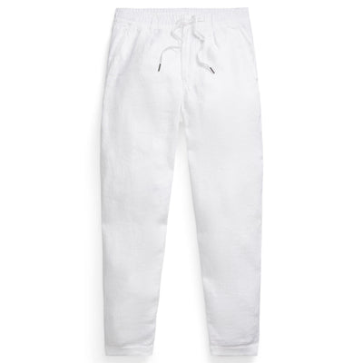 Polo Prepster Slim Tapered Linen Pants White - SS24