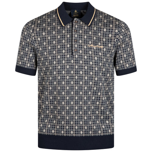 Grid Polo Dark Navy - SS23