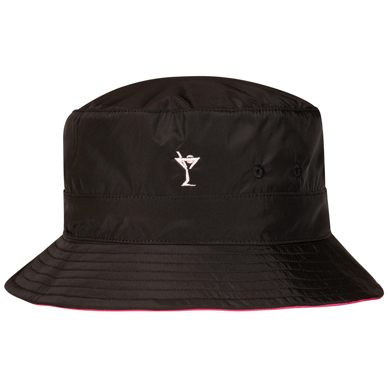 Womens Reversible Bucket Hat Black/Hot Pink