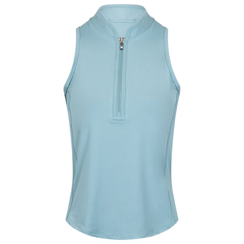 Womens Vesta Mock Neck SL Polo Agave - SS25