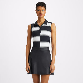 G/FORE Offset Gradient Stripe Rib Collar Silky Tech Nylon