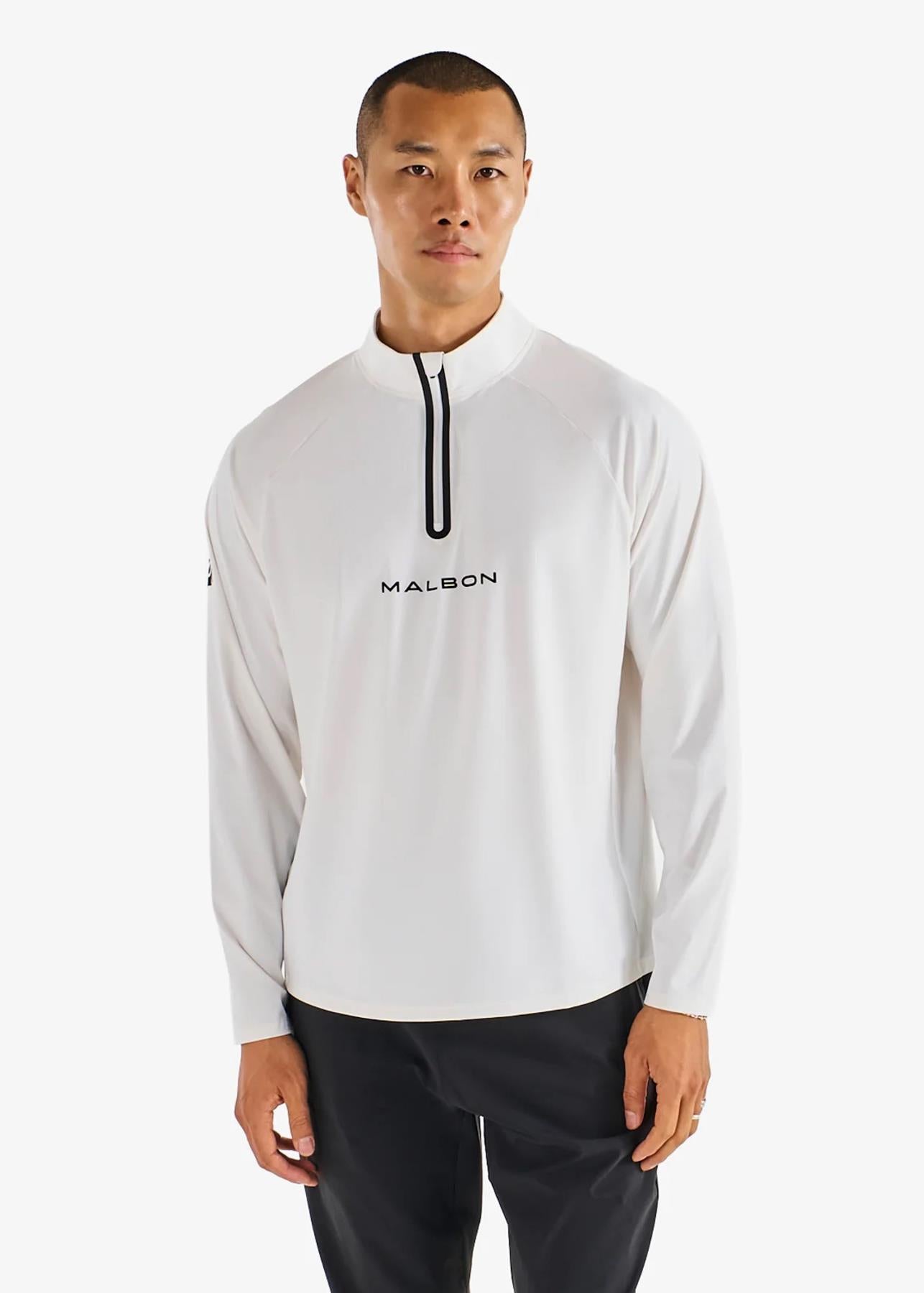 Performance Raglan Quarter Zip White